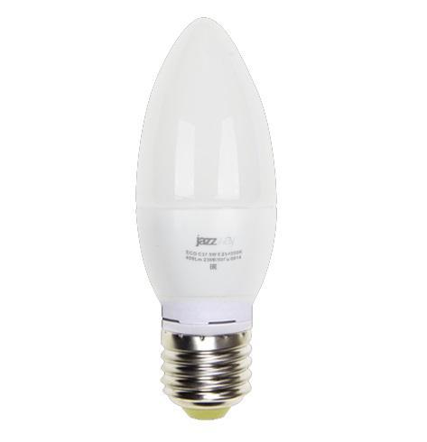 Лампа светодиодная PLED-ECO 5Вт C37 свеча 4000К нейтр. бел. E27 400лм 230В JazzWay 2855329A