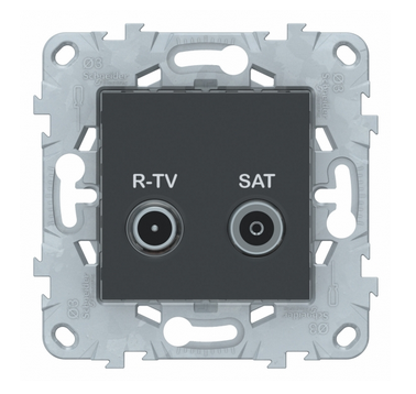 Schneider Electric Unica NEW Антрацит Розетка R-TV/ SAT, оконечная NU545554