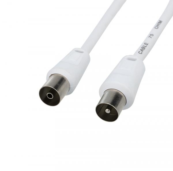 Антенный  удлинитель REXANT L-1,5м штекер-гнездо белый TV PLUG - TV JACK 18-0002