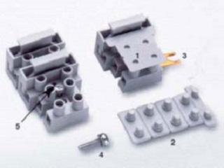 Клемник DKC 1332, 2+1 держатель ПВ,450V, 32A, 4мм.кв