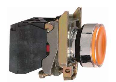 Кнопка 22мм 24В с возвратом с подсветкой Schneider Electric XB4BW35B5
