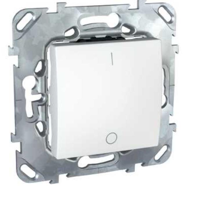 Schneider Electric Unica  Белый  Выключатель 1-клавишный 2-полюсный 16А (схема 2) IP20 скрытая установка MGU5.262.18ZD