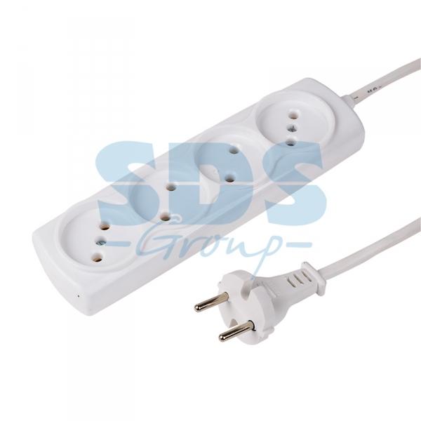 Удлинитель 4 гнезда 5 м 2х0,75 мм² б/з OPTIMA белый PROCONNECT 11-2410