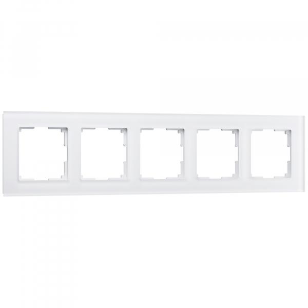 Werkel  Favorit Белый Матовый Рамка 5-местная стекло WL01-Frame-05 a036581