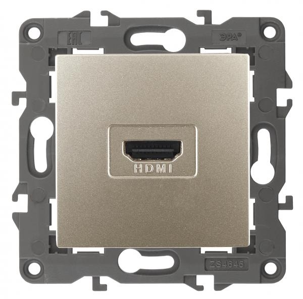 ЭРА  Elegance  Шампань  Розетка HDMI, IP20 14-3114-04