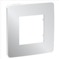 Schneider Electric Unica NEW Studio Metal Хром/Белый Рамка 1-местная NU280255