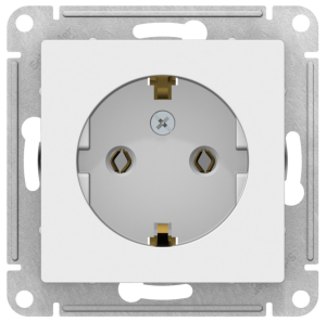 Schneider Electric AtlasDesign  Белый  Розетка с заземляющими контактами, 16А, механизм ATN000143