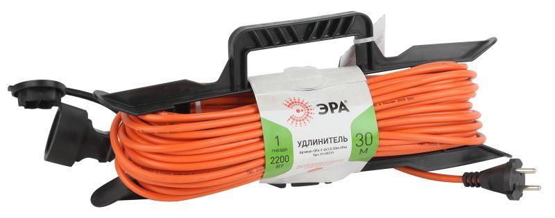 Удлинитель-шнур на рамке 1х30м без заземл. 10А IP44 UFx-1-2х1.0-30m-IP44 ПВС 2х1 Эра Б0043041
