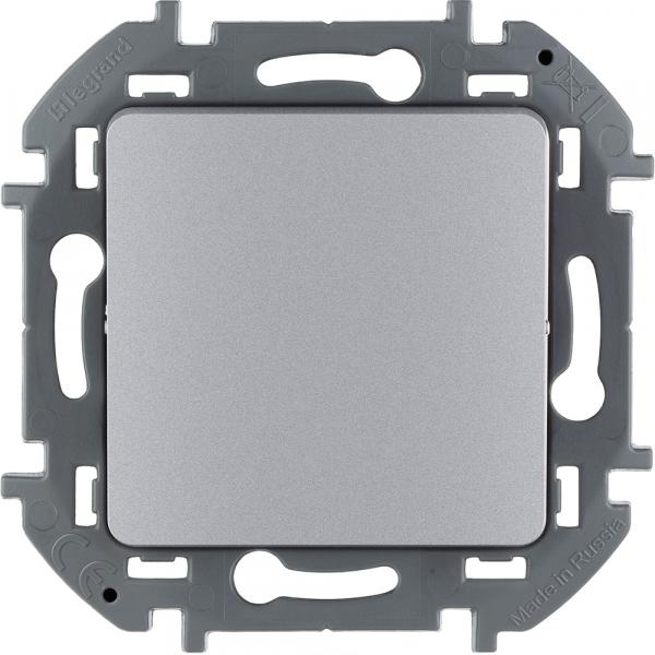 Legrand INSPIRIA Алюминий Выключатель 1-клавишный IP20 скрытая установка 673602