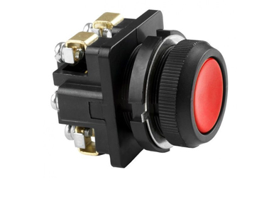 КЕ-011 У2 исп.5, красный, 1р, цилиндр, IP40, 10А ,660В, выключатель кнопочный  (ЭТ)