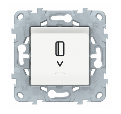 Schneider Electric Unica NEW  Белый Выключатель карточный, с подсветкой 10 А, NU528318