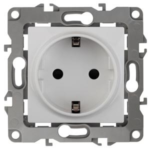 ЭРА  Эра12  Белый  Розетка 2P+E Schuko со шторками 16АХ-250В 12-2102-01 Б0014687