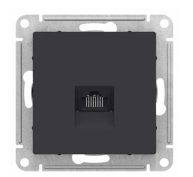 Schneider Electric AtlasDesign Карбон  Розетка компьютерная RJ45, механизм ATN001083