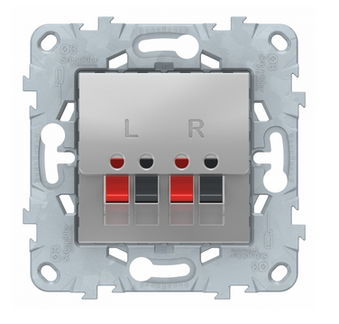 Schneider Electric Unica NEW Алюминий Аудиорозетка NU548630