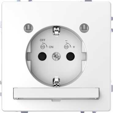 Schneider Electric  MERTEN  D-Life  Белый Лотос  Розетка 16А с заземляющими контактами и LED модулем MTN2304-6035