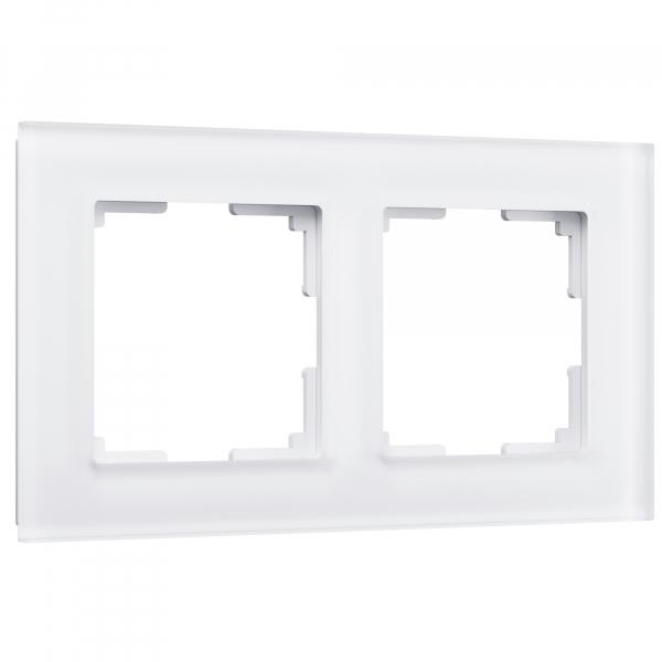 Werkel  Favorit Белый Матовый Рамка 2-местная стекло WL01-Frame-02 a036577