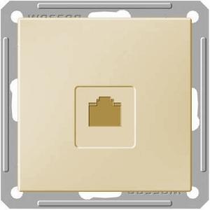 Schneider Electric  Wessen59  Слоновая Кость  Розетка телефонная без рамки скрытая установка (160В, 1А) RSI-152T-2-86
