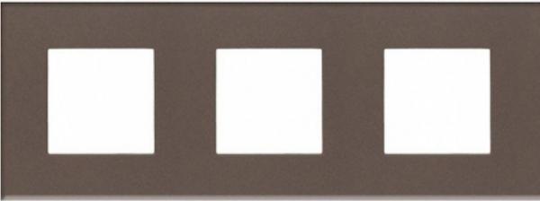 ABB  Zenit  Стекло Кофейное Рамка 3-местная 2-модуля  /N2273 CC//2CLA227300N3701/