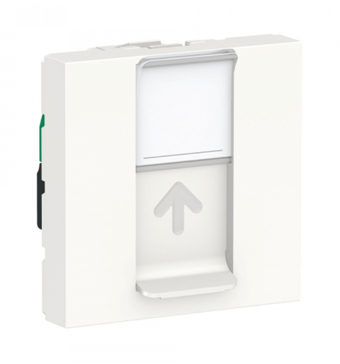 Schneider Electric  Unica MODULAR Белый Розетка компьютерная, RJ45, одиночная, категория 5е UTP, 2 модуля, NU341118