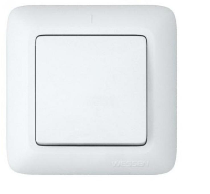 Schneider Electric  Прима  Белый  Выключатель 1-клавишный (250В, 10А-6АХ) IP20 скрытая установка VS1U-116-B