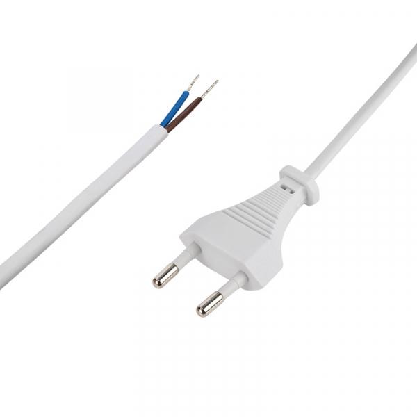 Сетевой шнур 2х0,75 мм², 1,8 м белый REXANT 11-1147