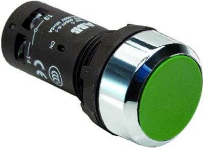 Кнопка CP2-30G-10 зеленая c фиксацией 1HO  ABB  /1SFA619101R3012/