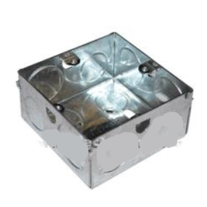 Коробка KD33 монтажная 70х70х47 металлическая оцинкованная, 11 вводов К1200.