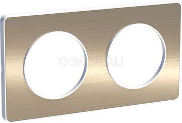 Schneider Electric ODACE Полированная Бронза Рамка 2-местная S52P804L
