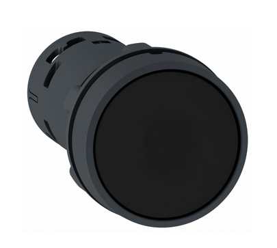 Кнопка  22мм черная с фиксацией НО + НЗ Schneider Electric XB7NH25