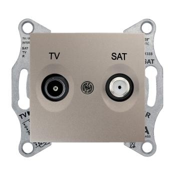 Schneider Electric Sedna Титан Розетка механизм TV/SAT оконечная 1dB IP20 скрытая установка SDN3401668