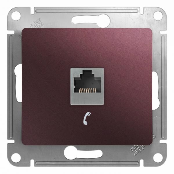 Schneider Electric Glossa Баклажановый Розетка телефонная RJ11 механизм IP20 скрытая установка GSL001181T