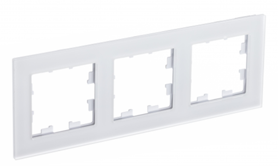Schneider Electric AtlasDesign NATURE  Матовое Стекло Белый  Рамка 3-местная ATN330103