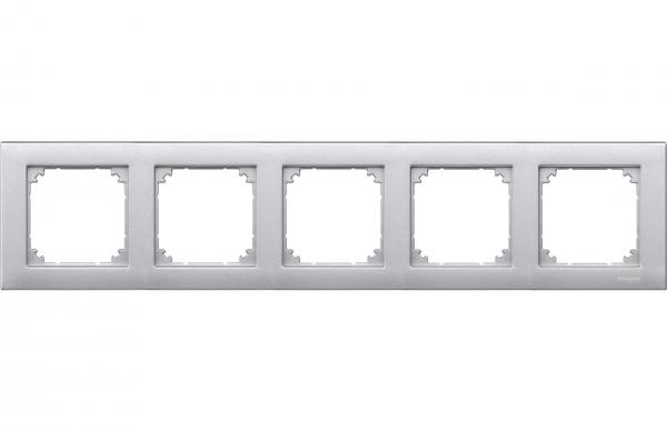 Schneider Electric Merten  Алюминий  Рамка 5-местная MTN486560