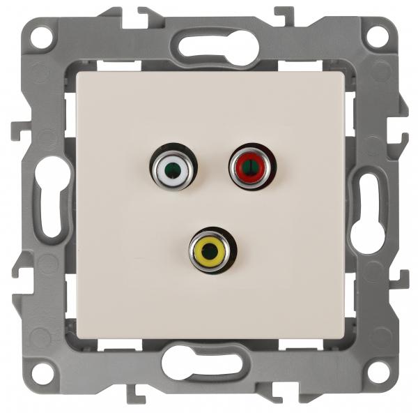 ЭРА  Эра12  Слоновая Кость  Розетка RCA  12-3113-02