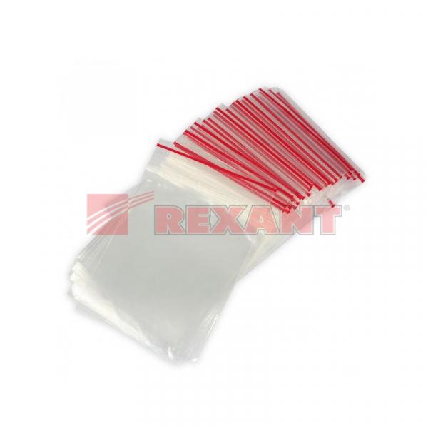 Пакеты с замком типа «Zip Lock» ПВД 8х12 см, 35мкм, (100 шт/уп) 09-7008