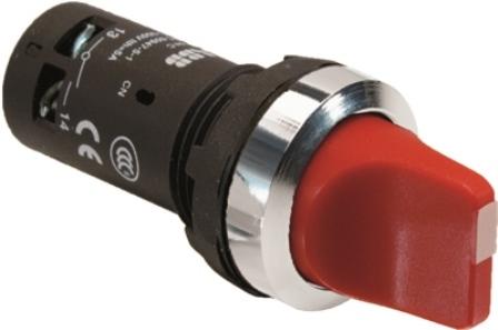 Переключатель ABB C2SS1-30R-20 2-х позиционный красный 2НО (45 градусов) с фиксацией /1SFA619200R3021