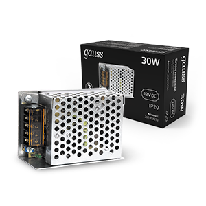 Блок питания (драйвер) LED Strip PS 30Вт 12В GAUSS 202003030