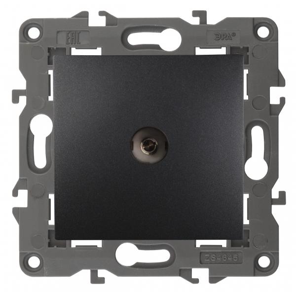 ЭРА  Elegance  Антрацит  Розетка TV проходная IP20 14-3102-05