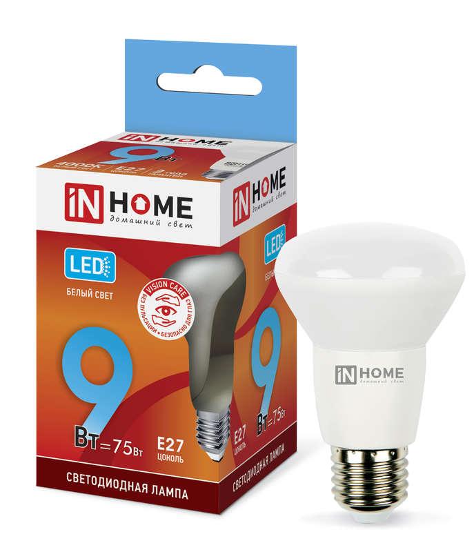 Лампа светодиодная LED-R63-VC 9Вт 4000К нейтр. бел. E27 810лм 230В IN HOME 4690612024325