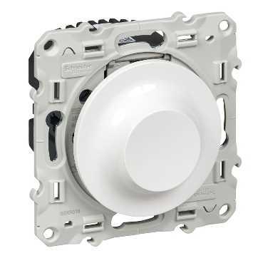 Schneider Electric ODACE Белый Диммер механизм поворотный 9-100ВА S52R518
