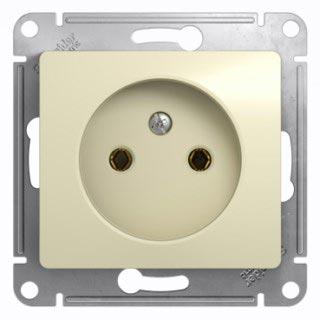 Schneider Electric Glossa  Бежевый Розетка без заземляющих контактов механизм IP20 скрытая установка GSL000241