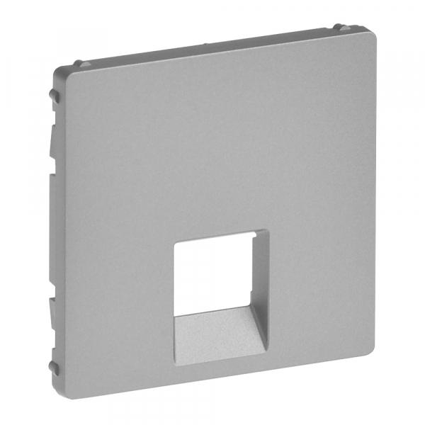 Legrand  Valena  LIFE  Алюминий Лицевая Панель для розетки 1-местная RJ11/RJ45 скрытая установка IP20 / 755412