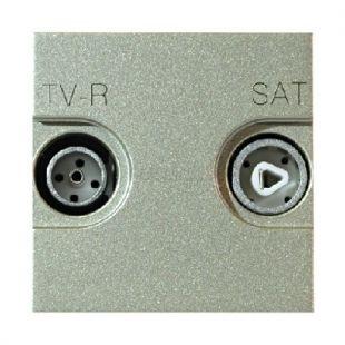 ABB  Zenit  Шампань Розетка TV-R-SAT 1-местная с накладкой N2251.3 CV/2CLA225130N1901/