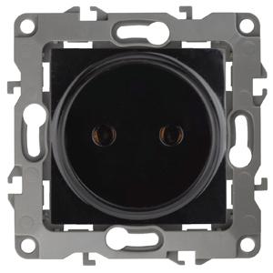 ЭРА  Эра12  Черный  Розетка 2P, 16АХ-250В 12-2105-06