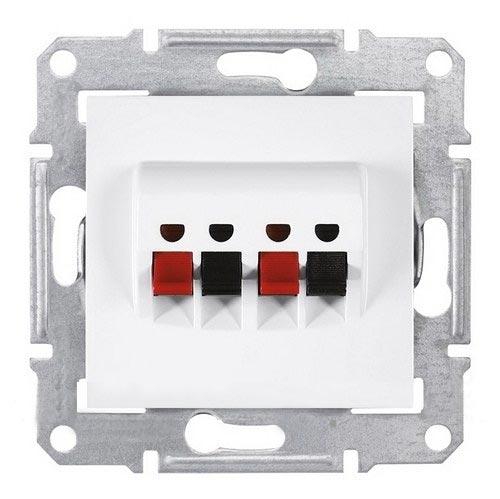 Schneider Electric Sedna  Белый Розетка механизм аудио 2-местная IP20 скрытая установка SDN5400121