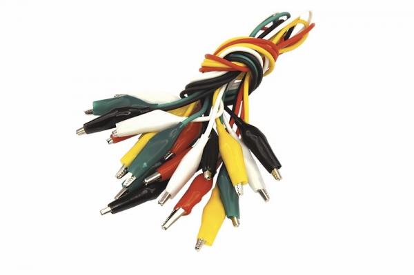 Зажим крокодил   5А 40мм  с проводом  10пар  REXANT 16-0036