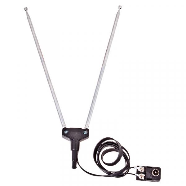 Антенна комнатная RX-107-4 телескопическая   диам 6мм , 4 секции,  с адаптером  REXANT 34-0107-4