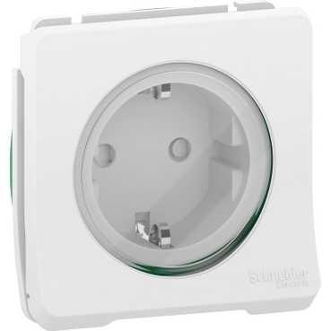 Schneider Electric Mureva Styl  Белый Розетка механизм с заземляющими контактами и шторками винтовые клеммы IP55 MUR39135