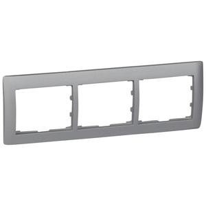 Legrand  Galea Life  Алюминий  Рамка 3-местная  горизонтальная 771303