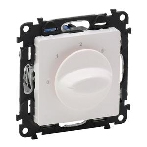 Legrand 752132 Valena LIFE.Выключатель вентилятора 4-позиционный.С лицевой панелью.Винтовые зажимы.Белый